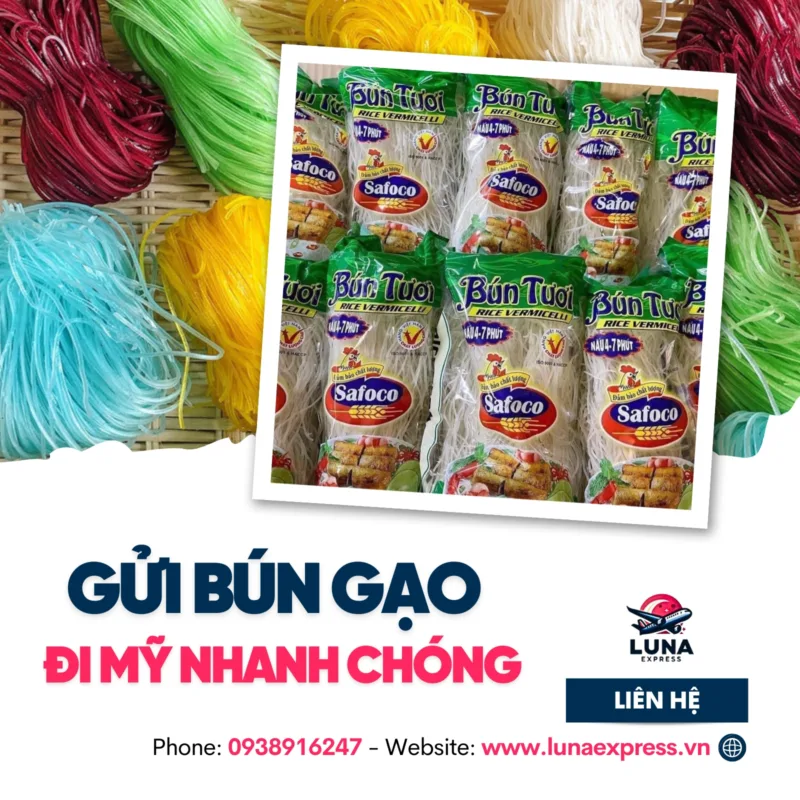 Gửi bún gạo đi Mỹ